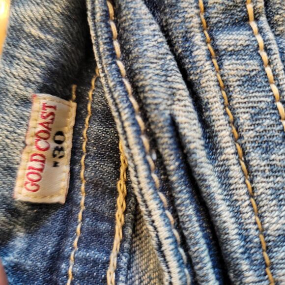 Mek Denim Gold Coast Distressed Bermuda Jean Short Size 30 - Picture 4 of 10